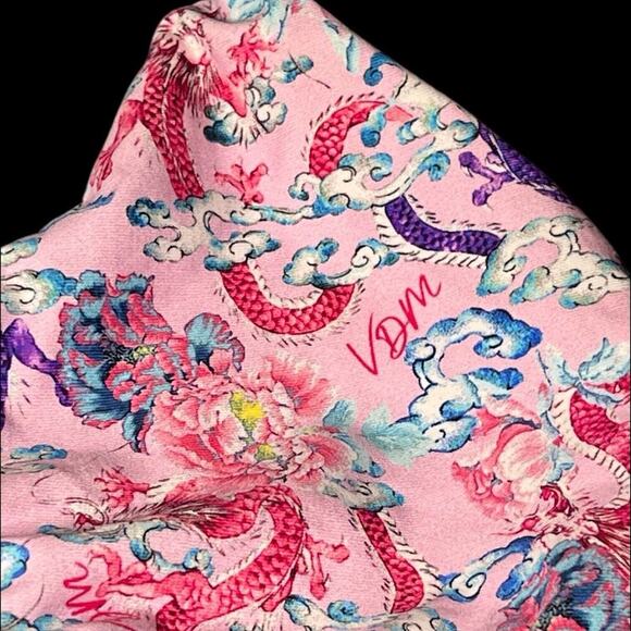 VDM Revolve NWT Reversible Ziggy Bikini Top Size XL Dragons Pastel Beach Preppy - Picture 6 of 9